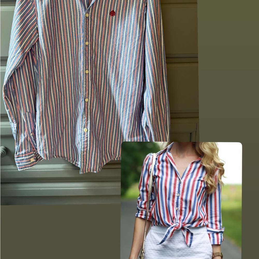 Springfield Striped Casual Button-Down Shirt